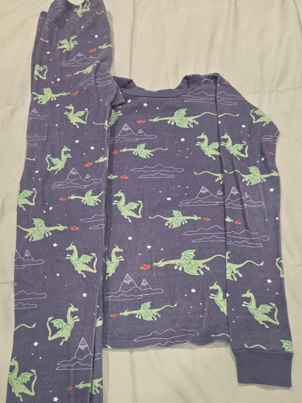 Hanna Andersson Dragon Pajamas - 150/12